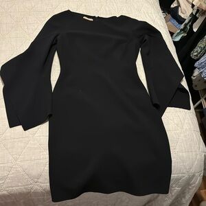 Michael Kors Collection - Made in Italy Black Flutter Sleeve Dress